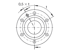 推力角接觸球軸承 ZKLF2575-2Z, 雙向，螺釘安裝，兩側間隙密封