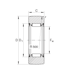 支撐型滾輪 RNA2204-2RSR, 無軸向引導(dǎo)，兩側(cè)唇密封