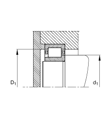 圓柱滾子軸承 NJ2330-E-M1, 根據(jù) DIN 5412-1 標(biāo)準(zhǔn)的主要尺寸, 半定位軸承, 可分離, 帶保持架