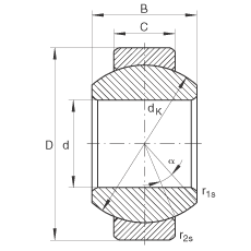 關節(jié)軸承 GE10-FO, 根據 DIN ISO 12 240-1 標準，需維護