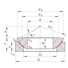 推力關(guān)節(jié)軸承 GE300-AW, 根據(jù) DIN ISO 12 240-3 標(biāo)準(zhǔn)，免維護