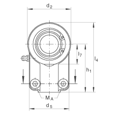 液壓桿端軸承 GIHNRK12-LO, 根據(jù) DIN ISO 12 240-4 標準，帶右旋螺紋夾緊裝置，需維護