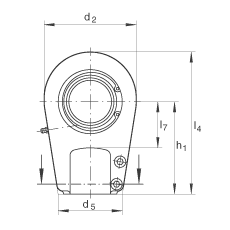 液壓桿端軸承 GIHRK70-DO, 根據(jù) DIN ISO 12 240-4 標(biāo)準，帶右旋螺紋夾緊裝置，需維護