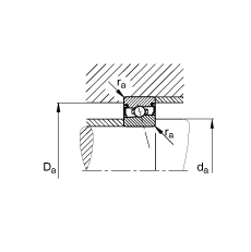 主軸軸承 HSS71926-E-T-P4S, 調(diào)節(jié)，成對安裝，接觸角 α = 25°，兩側(cè)唇密封，非接觸，限制公差