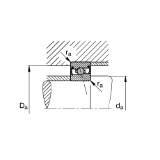 主軸軸承 HCS7013-E-T-P4S, 調節，成對或單元安裝，接觸角 α = 25°，兩側唇密封，非接觸，限制公差