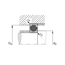 主軸軸承 HCB7038-C-T-P4S, 調節，成對或單元安裝，接觸角 α = 15°，陶瓷球，限制公差