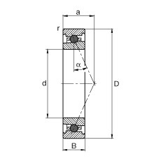 主軸軸承 HC7002-E-T-P4S, 調(diào)節(jié)，成對(duì)或單元安裝，接觸角 α = 25°，陶瓷球，限制公差