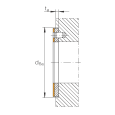 推力墊圈 EGW42-E40-B, 推力墊圈，免維護(hù)，帶銅襯