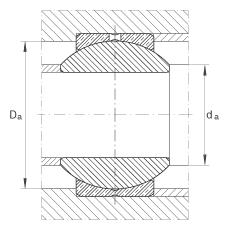 關(guān)節(jié)軸承 GE5-PB, 根據(jù) DIN ISO 12 240-1 標準，尺寸系列 K，需維護