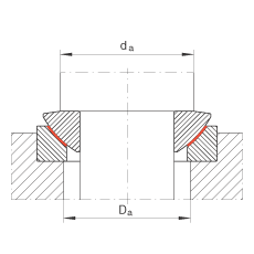 推力關(guān)節(jié)軸承 GE300-AW, 根據(jù) DIN ISO 12 240-3 標(biāo)準(zhǔn)，免維護