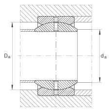 關(guān)節(jié)軸承 GE57-ZO, 根據(jù) DIN ISO 12 240-1 標(biāo)準(zhǔn)，英制尺寸，需維護(hù)