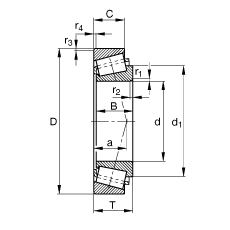 圓錐滾子軸承 K15106-15250-X, 英制尺寸，可分離，調(diào)節(jié)或成對